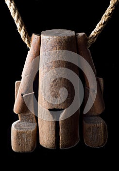 Handmade wooden buffalo bell