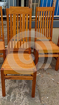 Handmade wooden chairs ready for sale
