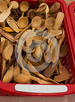 Handmade wooden kitchen utensils spoons for housewives