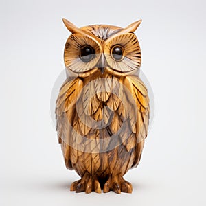 Handmade Wooden Owl In Angura Kei Style