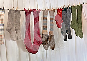 Handmade wool socks