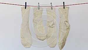 Handmade wool socks
