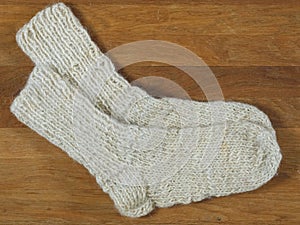 Handmade woolen socks