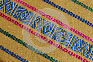 Handmade woven Guatemalan fabric photo