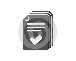 Handout icon. Documents example sign. Vector photo