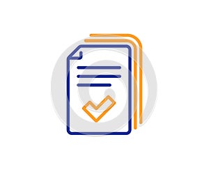 Handout line icon. Documents example sign. Vector