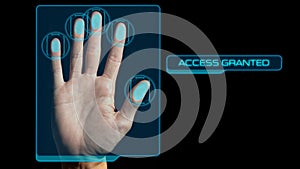 Handprint Computer Security Scan Access Granted