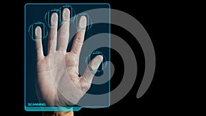 Handprint Computer Security Scan Access Granted