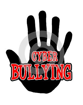 Handprint cyberbullying photo