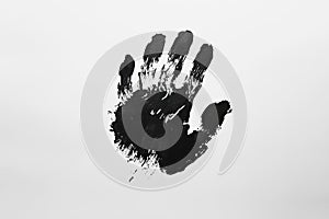 Black Handprint Abstract Art