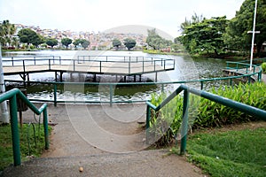 handrail and deck on the dike