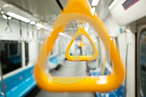 handrail in public transport trains