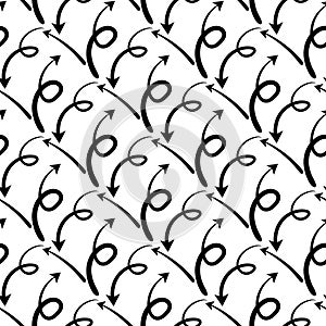 Handrawn Arrow Seamless Pattern Design