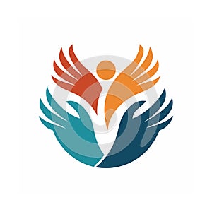 Hands Abstract Logo Design Template Vector Isolated