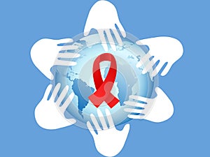 Hands on AIDS symbol