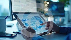 The digital analytics tablet.AI generated image