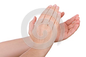 Hands applauding or clapping