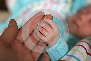 Hands of baby photo