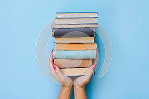 hands with books, AI generated