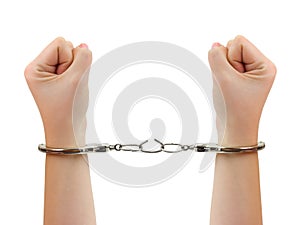 Hands and breaking handcuffs