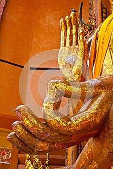 Hands of buddha in kanchanaburi