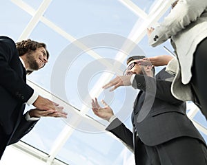 Hands of businessman on business meeting