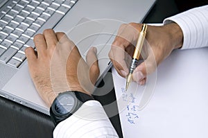 Hands: A Businessman at work