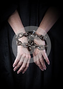 Hands in chains.