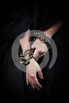 Hands in chains.