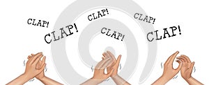 Hands Clapping Hand Applause Illustration photo