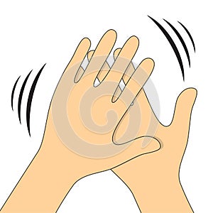 Hands clapping symbol. Vector icons video, mobile apps, Web sites and print projects.