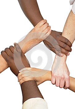 Hands clasped in unity