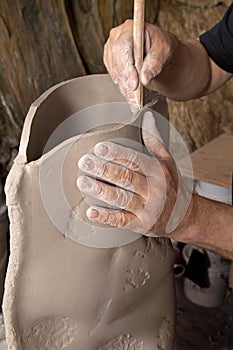 Hands and clay