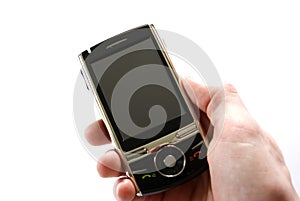 Hands with communicator