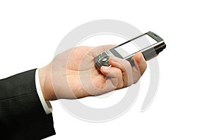 Hands with communicator