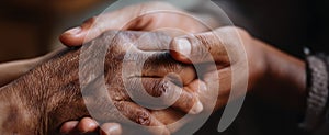The Hands of Compassion Sharing a Moment of Connection and Support.AI generated image