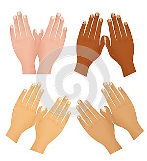 Hands different nations photo