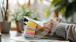 The hands with documents.AI generated image photo