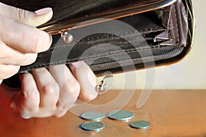 In the hands of an empty wallet