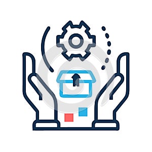 Hands on experience icon vector