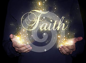 Hands faith concept photo