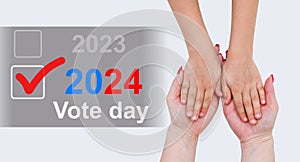 hands of family members and the 2024 US election