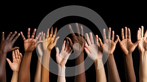 Hands and fingers of people forming the concept of multiculturalism. The concept of business in teamwork, community and diversity