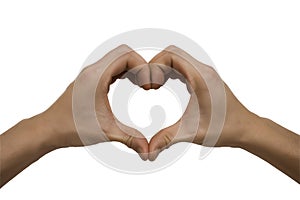 Hands Forming a Heart Shape