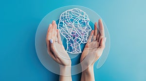 The Abstract Human Brain Wire.AI generated image