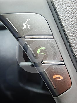 Hands free controls buttons in car