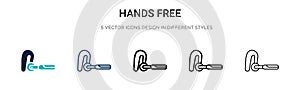 Hands free icon in filled, thin line, outline and stroke style. Vector illustration of two colored and black hands free vector
