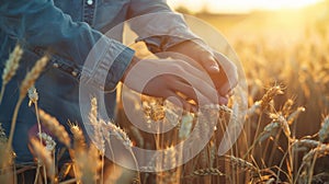 The Hands in Wheat Field.AI generated image