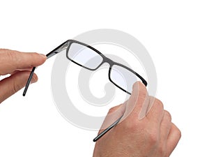 hands and glasses photo