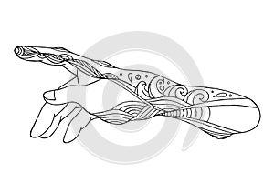 Hands of god, vector hand drawing design illustration